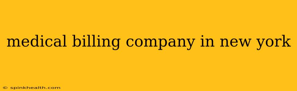 medical billing company in new york
