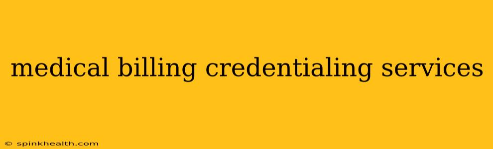 medical billing credentialing services