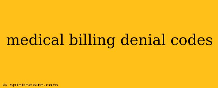 medical billing denial codes