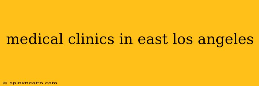 medical clinics in east los angeles