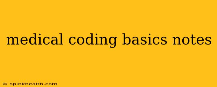 medical coding basics notes