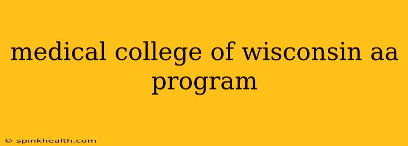 medical college of wisconsin aa program