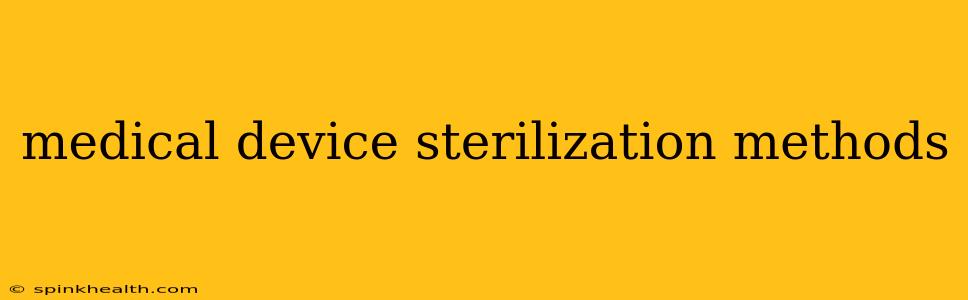 medical device sterilization methods