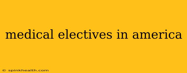 medical electives in america