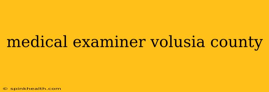 medical examiner volusia county