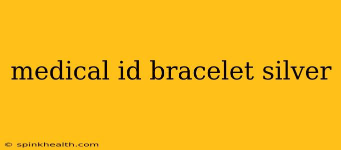 medical id bracelet silver