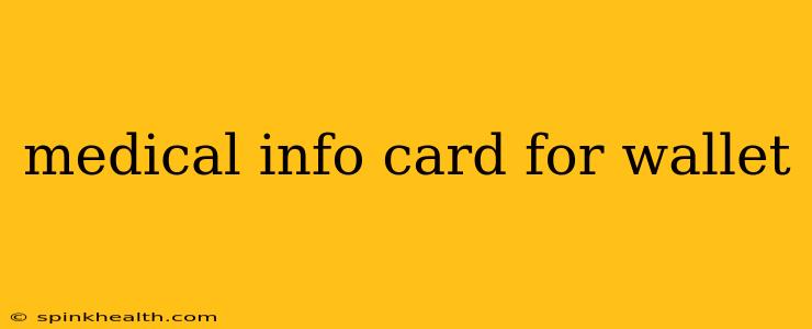 medical info card for wallet