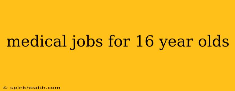 medical jobs for 16 year olds