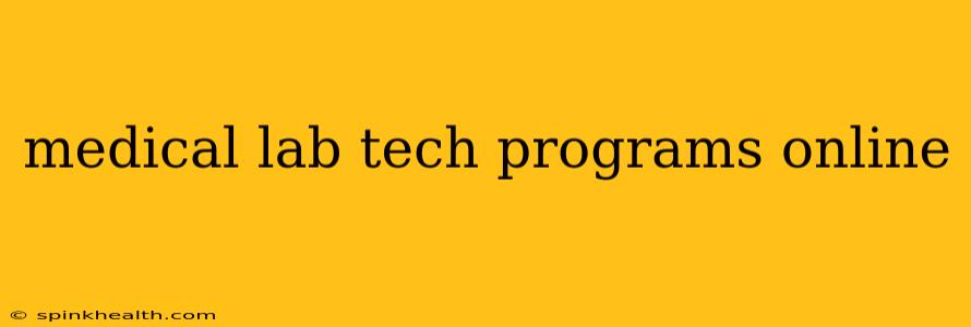 medical lab tech programs online