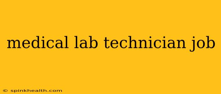 medical lab technician job