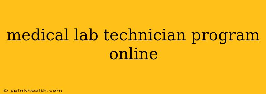 medical lab technician program online
