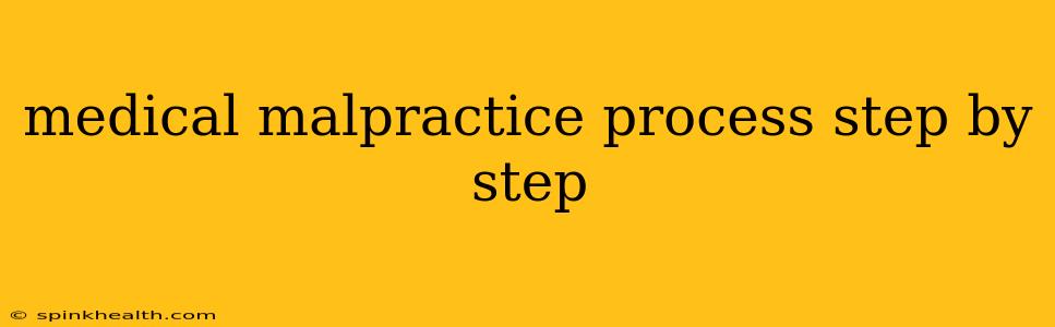 medical malpractice process step by step