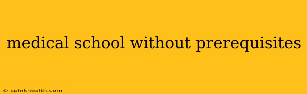 medical school without prerequisites