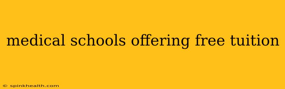 medical schools offering free tuition