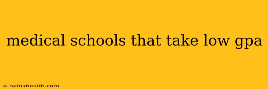 medical schools that take low gpa