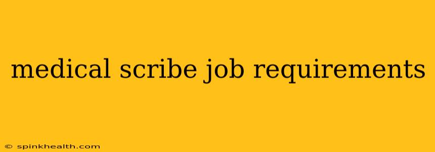 medical scribe job requirements