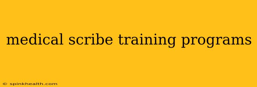 medical scribe training programs