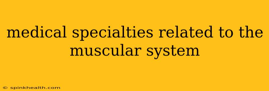 medical specialties related to the muscular system