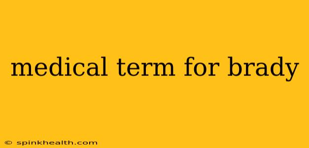 medical term for brady