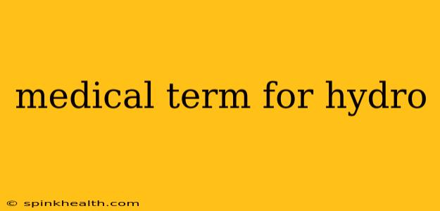 medical term for hydro