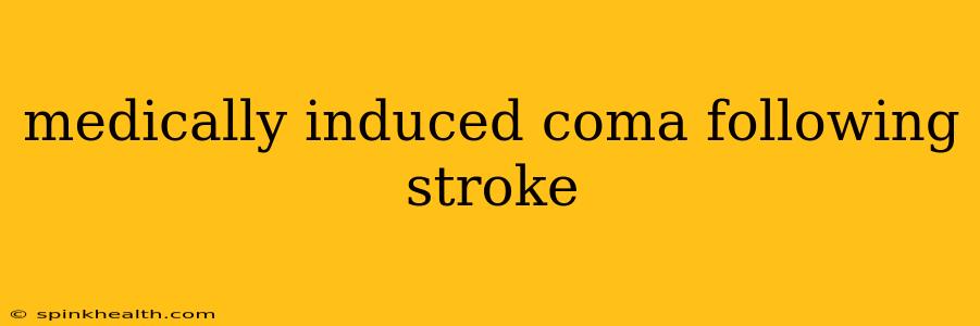 medically induced coma following stroke