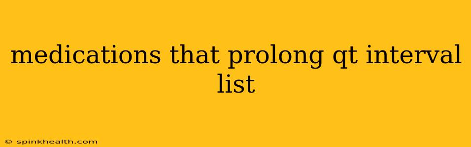 medications that prolong qt interval list