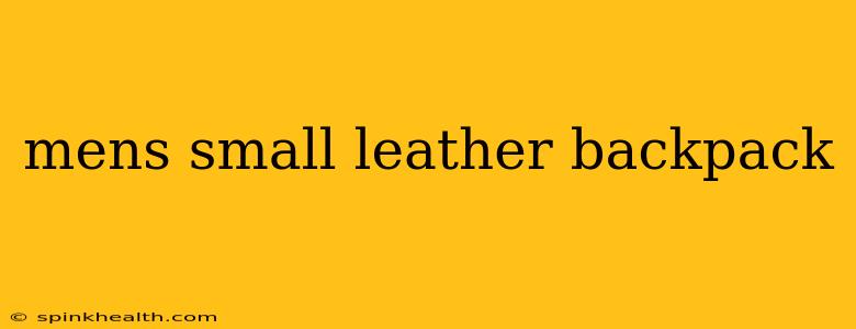 mens small leather backpack