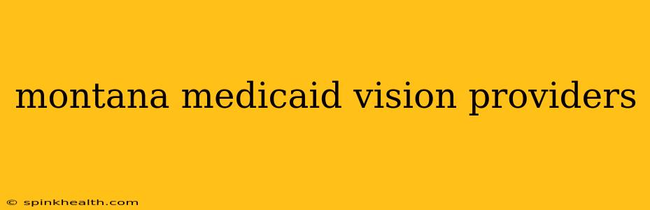 montana medicaid vision providers