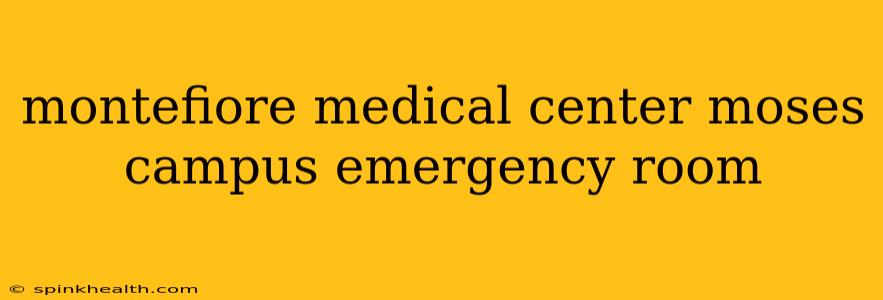 montefiore medical center moses campus emergency room