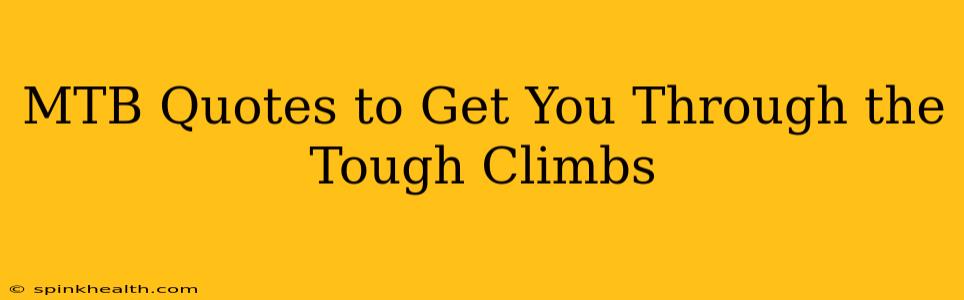 MTB Quotes to Get You Through the Tough Climbs