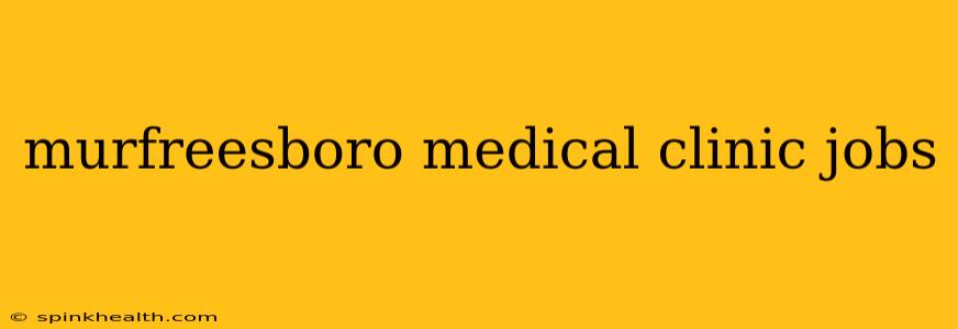 murfreesboro medical clinic jobs