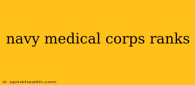navy medical corps ranks