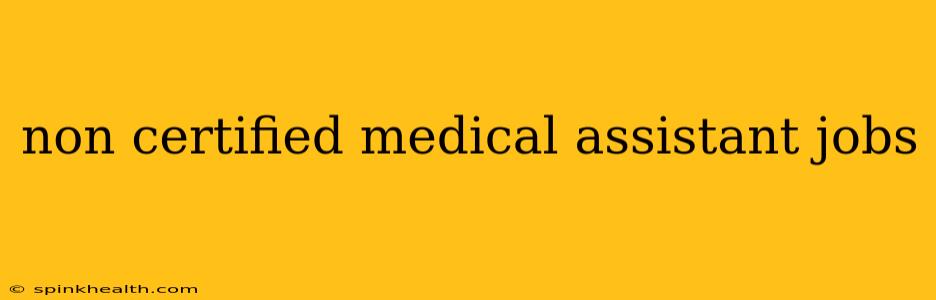 non certified medical assistant jobs