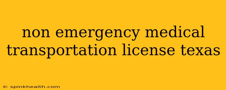 non emergency medical transportation license texas