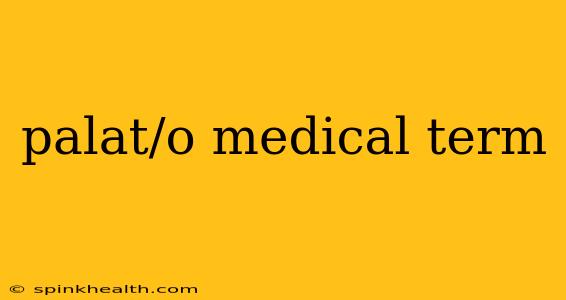 palat/o medical term