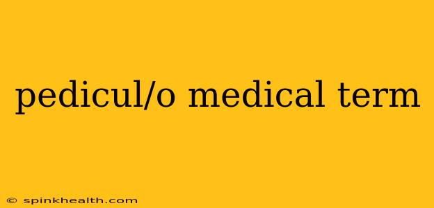 pedicul/o medical term