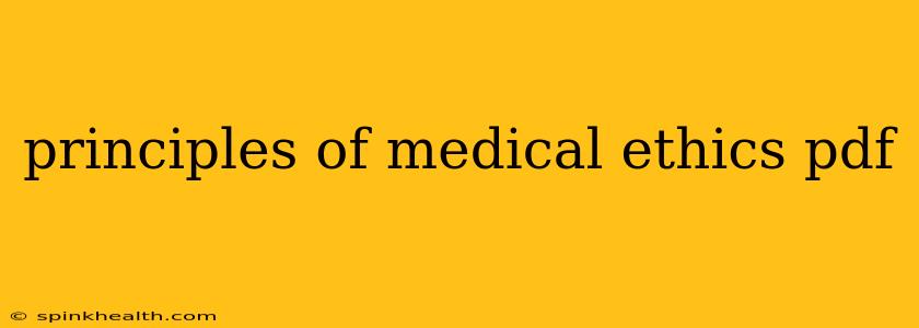 principles of medical ethics pdf