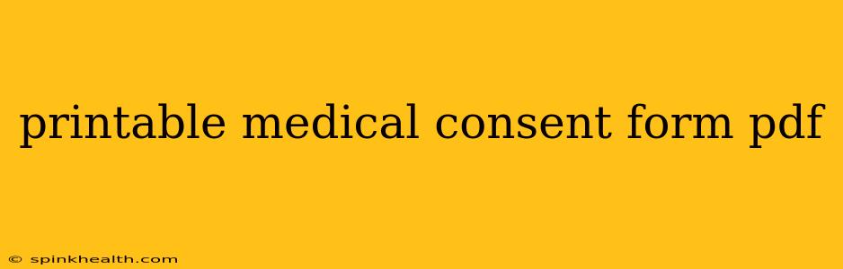 printable medical consent form pdf