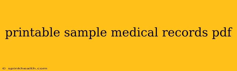 printable sample medical records pdf