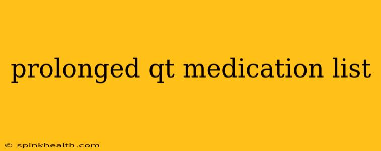 prolonged qt medication list