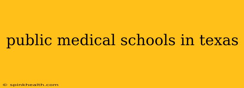 public medical schools in texas