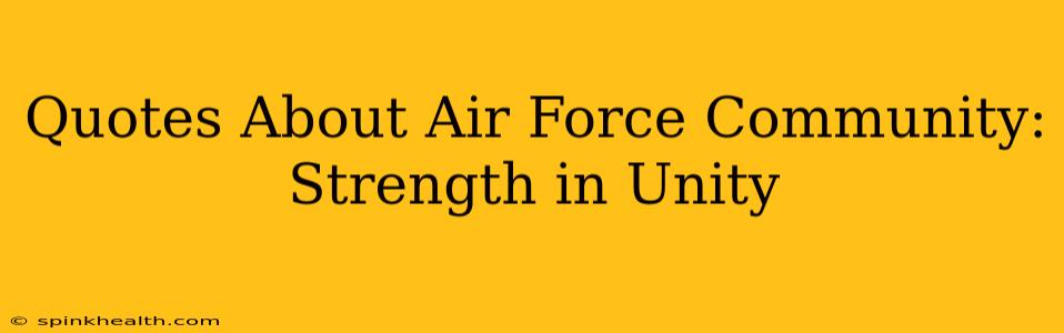 Quotes About Air Force Community: Strength in Unity