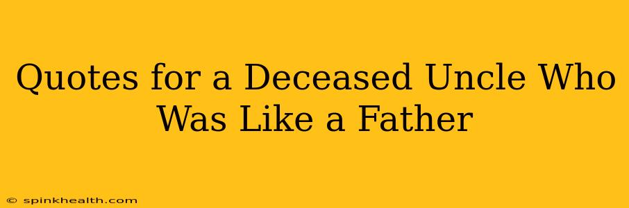 Quotes for a Deceased Uncle Who Was Like a Father