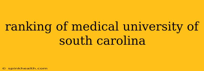 ranking of medical university of south carolina