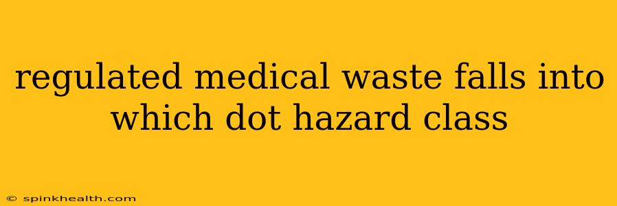 regulated medical waste falls into which dot hazard class