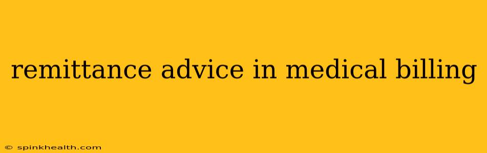 remittance advice in medical billing