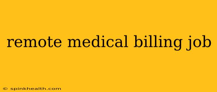 remote medical billing job