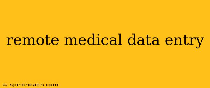 remote medical data entry