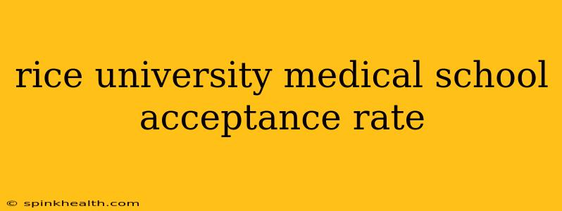 rice university medical school acceptance rate