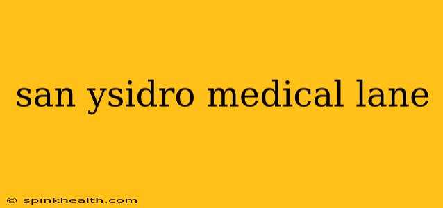 san ysidro medical lane